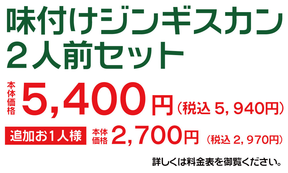味付けジンギスカン２人前セット