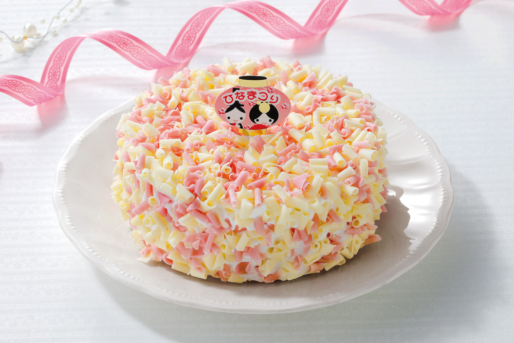 (画像②:ひなまつりフラワーケーキ)